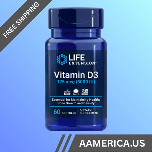 Vitamin D3 5000 IU (125 mcg) – 60 Softgels