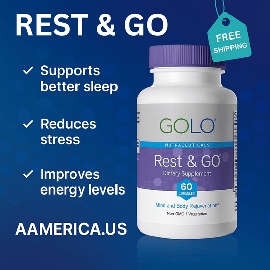 GOLO Rest & GO – Sleep Stress Relief & Detox Support | 60 Vegetarian Capsules