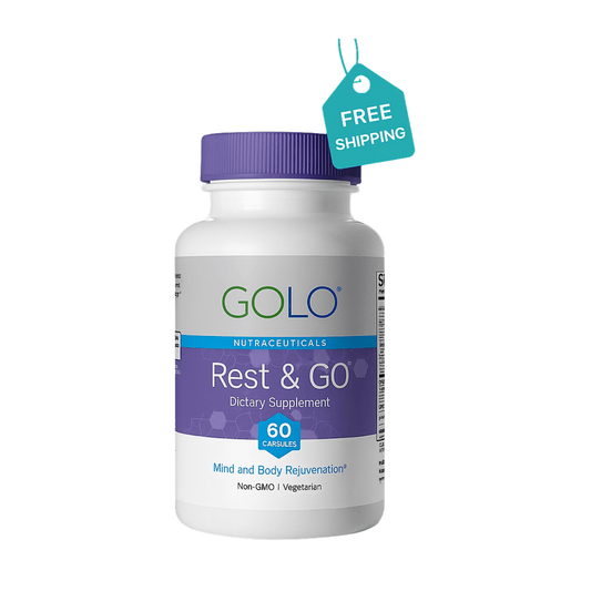 GOLO Rest & GO – Sleep Stress Relief & Detox Support | 60 Vegetarian Capsules