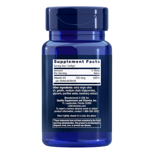 Vitamin D3 5000 IU (125 mcg) – 60 Softgels