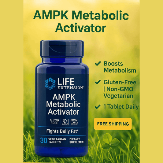 Life Extension AMPK Metabolic Activator – Burn Belly Fat • Boost Metabolism • 30‑Veg Tabs