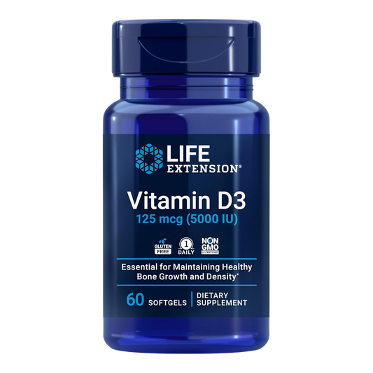 Vitamin D3 5000 IU (125 mcg) – 60 Softgels
