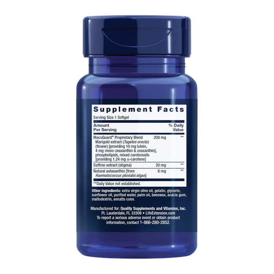 MacuGuard Ocular Support with Saffron & Astaxanthin, 60 softgels