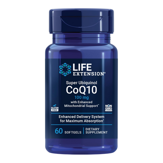 Super Ubiquinol CoQ10 with Enhanced Mitochondrial Support – 100 mg, 60 Softgels