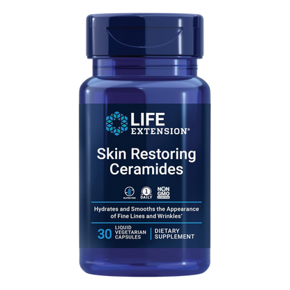 Skin Restoring Ceramides – Hydration & Smoothness Support | 30 Liquid Veg Caps